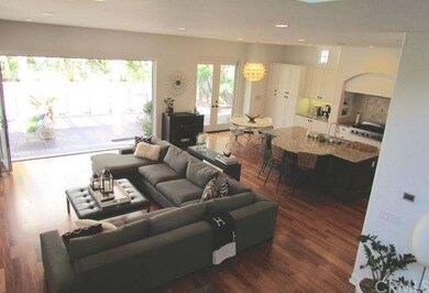 Family Room with folding Nana wall to the back yar