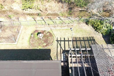 Aerial view of back yard