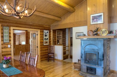 Dining area w/Vermont soap stone stove