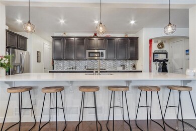 This kitchen island is massive and stunning