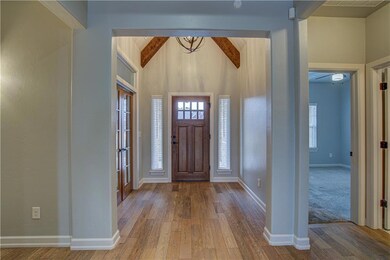 Ornate, Craftsman Style Entry with Exposed Beams, 