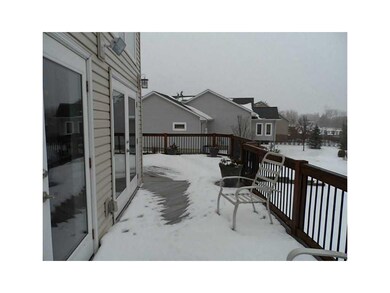 Deck. There are three sets of double doors out ont