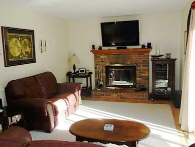 Family Room. Family room with woodburnig fireplace