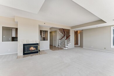 Living room with fireplace