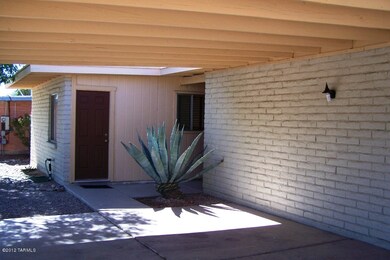 Back door as seen from the 2-car carport