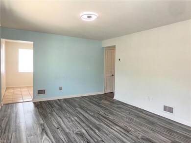 Living room with vinyl plank flooring