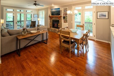 Living and Dining Area with Propane Fireplace
