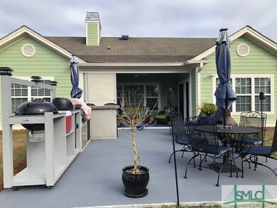 Back view of patio and porch
