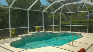 Lanai with mature landscaping