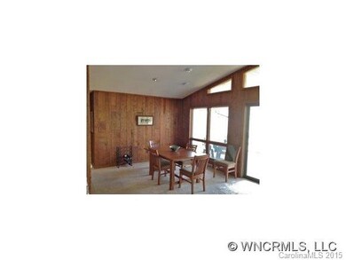 Dining area faces lake