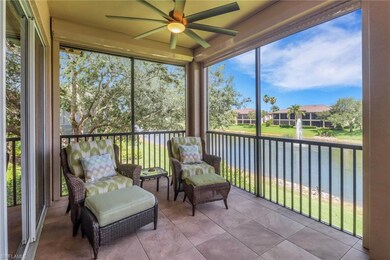 Lanai with water and fountain view