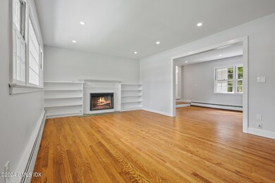 Bright Living Room with Fireplace