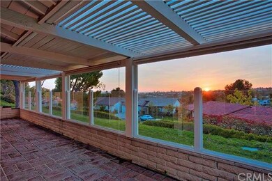 The back patio at sunset.