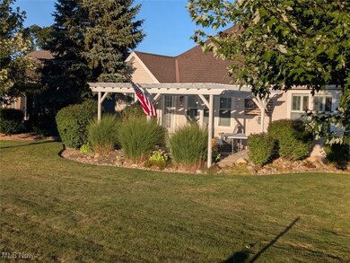 Pergola w/concrete patio.