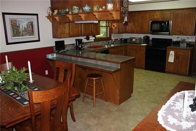Dining room and kitchen