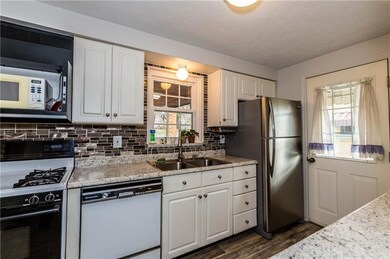 Window over the sink provides a great view of the 