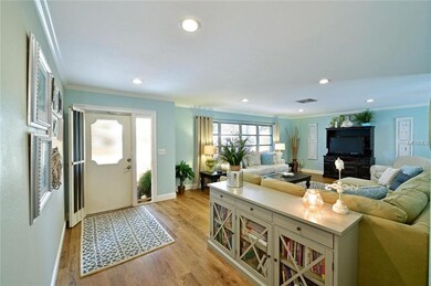 Family room located at the front of the house