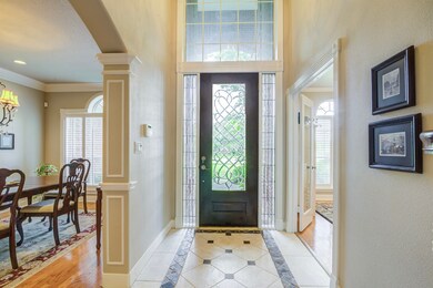 Foyer with dining and study