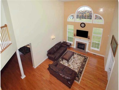 Family Room. LOOKING DOWN INTO THE TWO STORY FAMIL