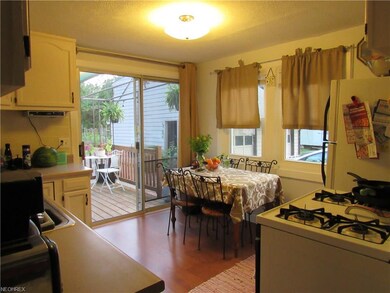 Another view of the neutral eat-in kitchen!