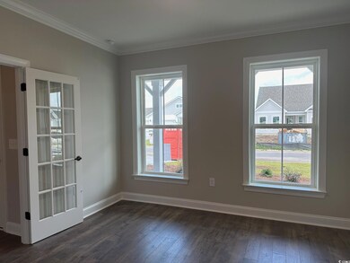 First floor study with French doors.
