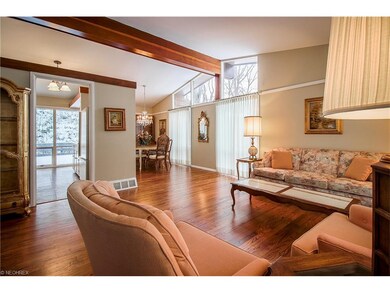 View from the living room to the dining room