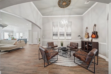 This space makes for a great dining room or sitting area!