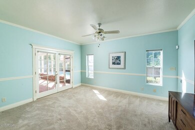 Master opens to screened in patio