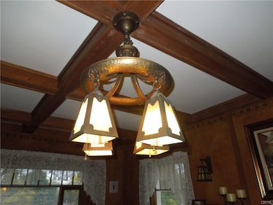 Original light fixture in living room