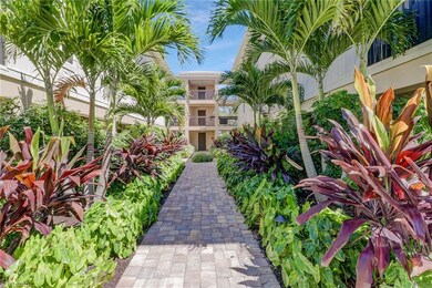 Beautifully landscaped walkway up to the building