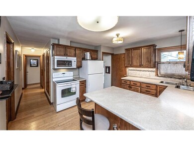 Bamboo floors in kitchen and hallway