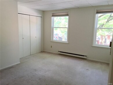 Bedroom with large closets