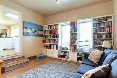 Family Room w/great book cases