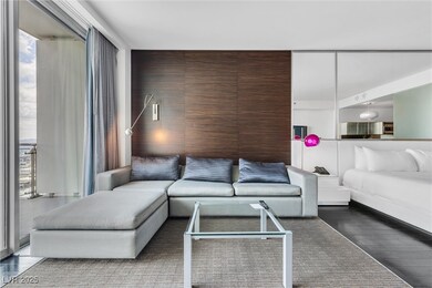 Living area with wood finished floors