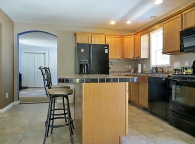 Bright sunny kitchen looking out...