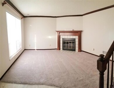 Wood burning fireplace, crown moulding, new carpet