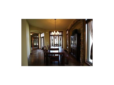 Formal Dining Room with Stone Accents