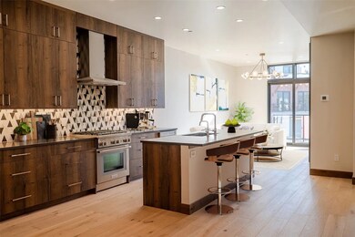 Virtually staged Kitchen/dining space