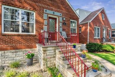 The inviting front porch welcomes family and friends.
