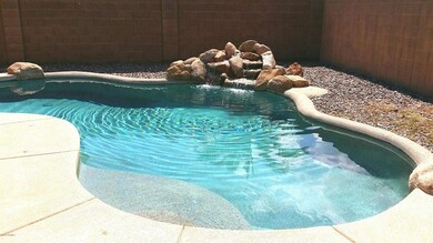 Pebbletec Pool with Water Feature