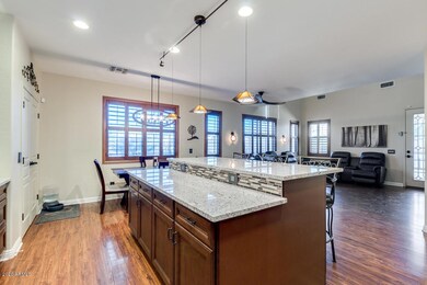 staggered height breakfast bar island