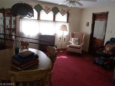 Family room view from the door.  To the right is t