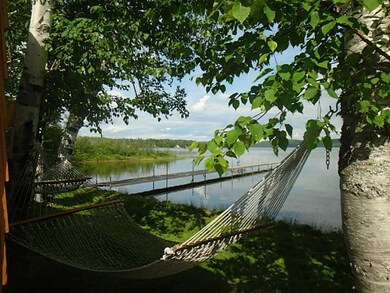 Waterfront/Dock/Pier. Hammocks of...