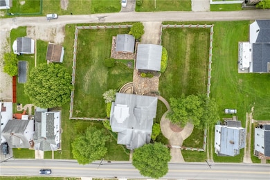 Aerial view highlights the expansive, level, fully