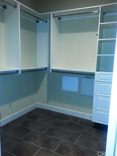 Master bedroom closet has organizers