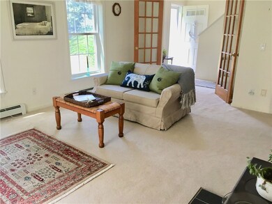 Living Room features double sets of French Doors.