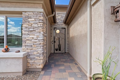 Front Entry with Decorative Screen Door