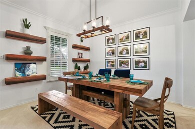 Plantation shutters throughout.