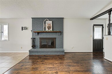 Wood burning fireplace