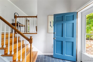 Entry way with new tile flooring.